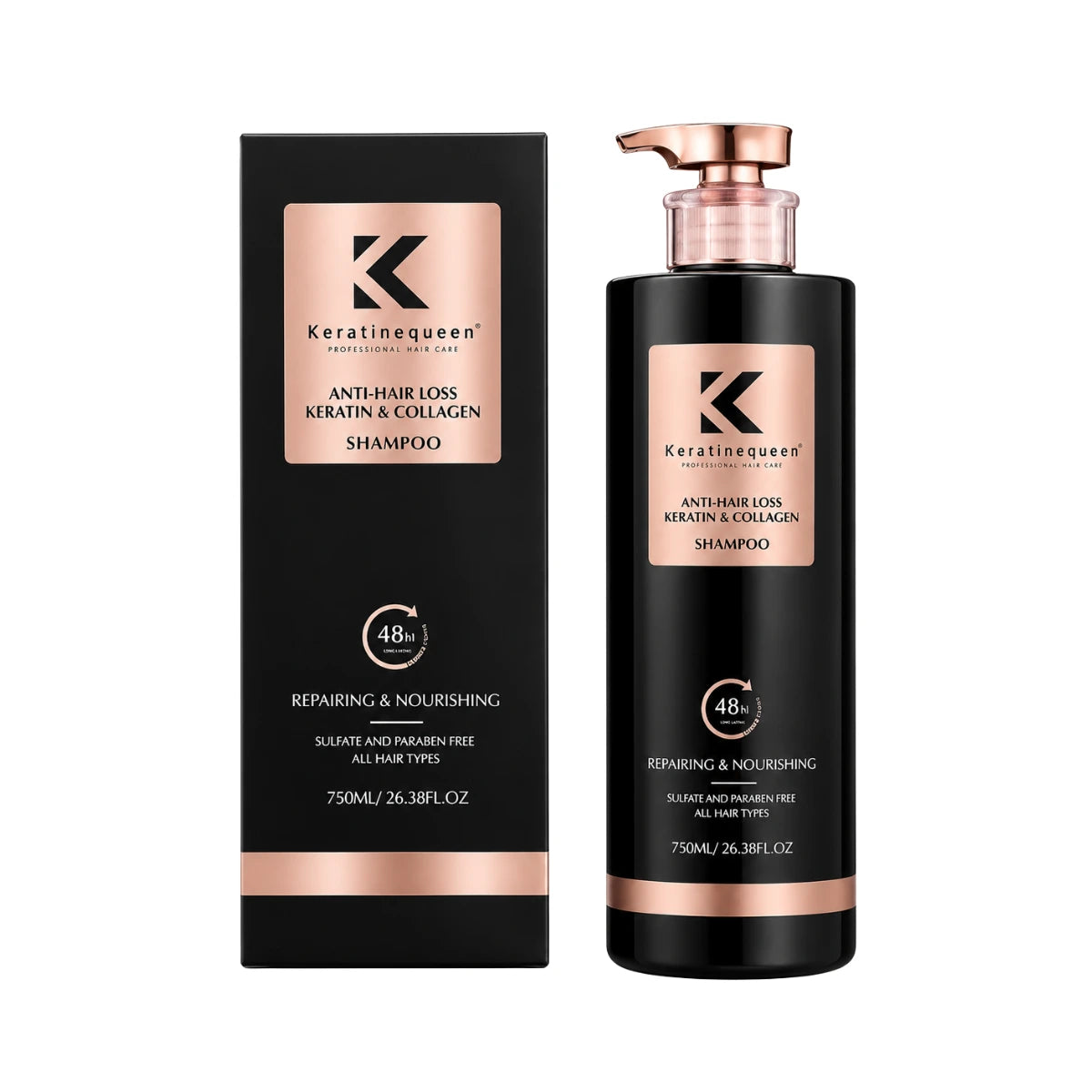 Keratine Queen Anti-Hair Loss Keratin & Collagen Shampoo 750ml