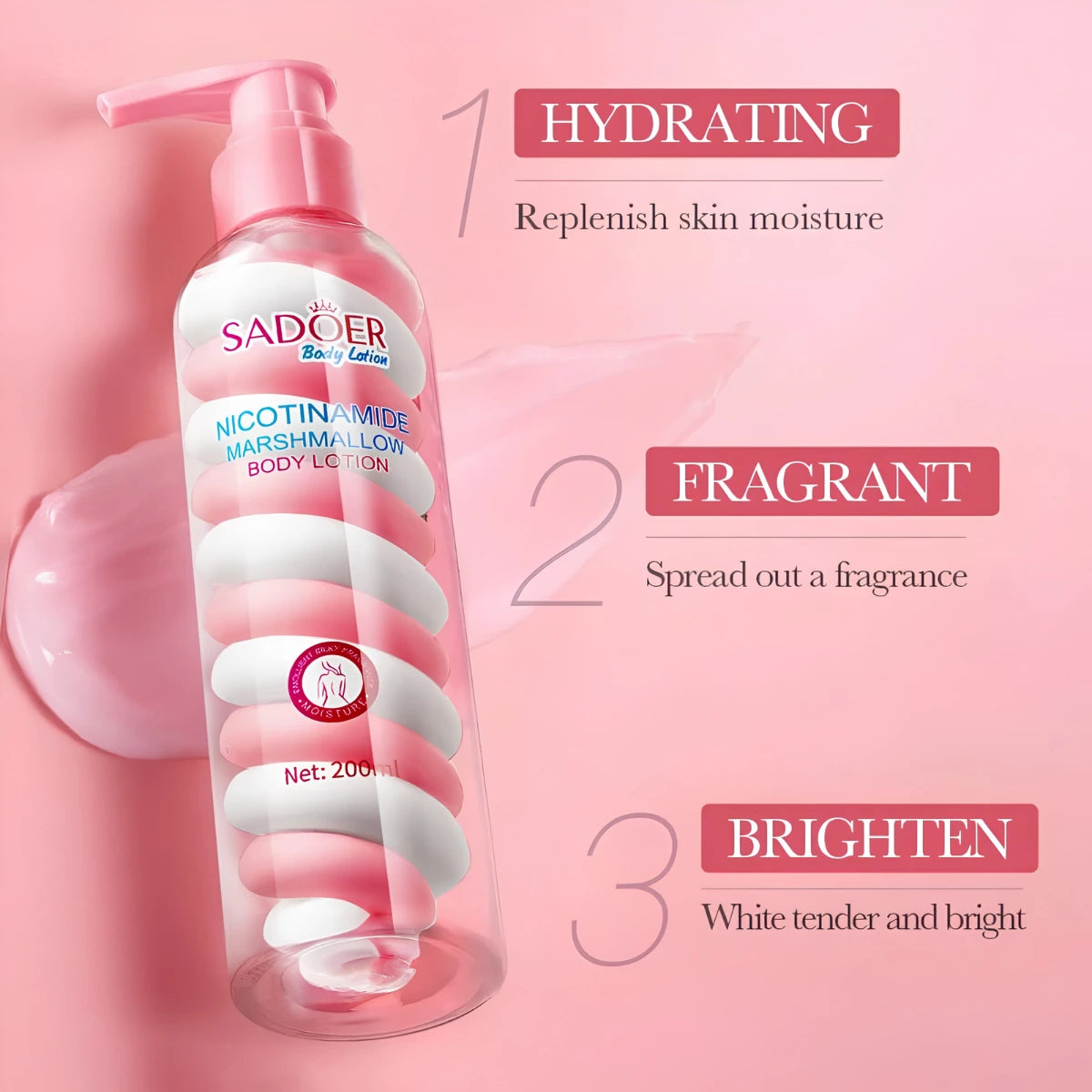 Sadoer Nicotinamide Marshmallow Body Lotion 200ml