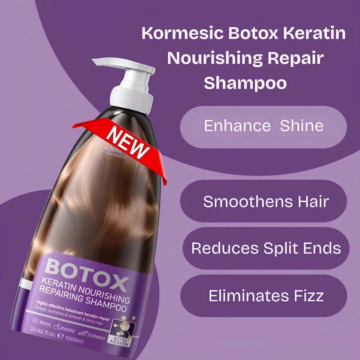KORMESIC Botox Refreshing and Clean Keratin Moisturizing and Nourishing Shampoo 1000ml